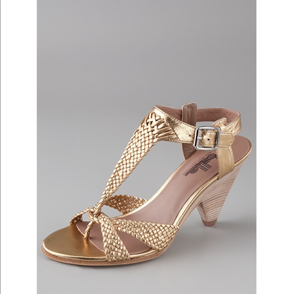 Belle by Sigerson Morrison Woven Golden Sandals